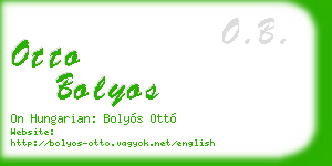 otto bolyos business card
